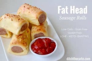 Fat Head sausage rolls have arrived and are going crazy. How to turn a humble sausage into something spectacular . | ditchthecarbs.com