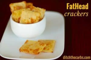 Fathead pizza is famous in the world of low carb and keto. Now try fathead crackers. Seriously good, low carb, grain free, cheese heaven. #lowcarb #keto #lchf | ditchthecarbs.com