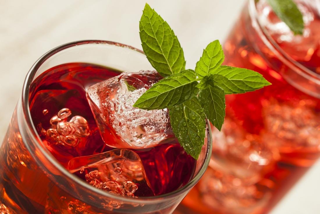 Chá gelado de hibisco