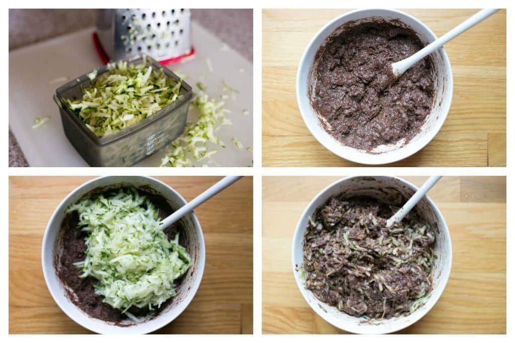 A melhor receita de bolo de chocolate low carb de todos os tempos! Abobrinha desfiada faz com que seja úmido e está bem escondido. As crianças nunca vão saber que você está se esgueirando em um vegetal.