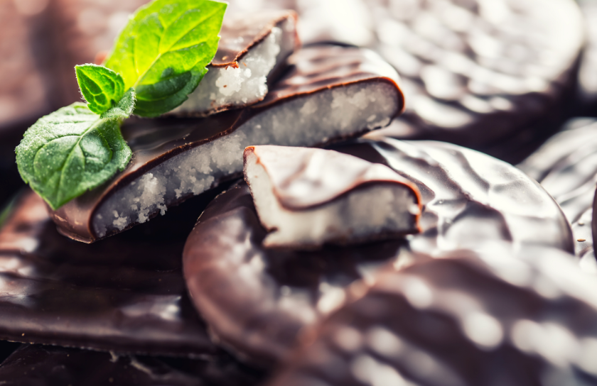 Biscoitos de chocolate com menta